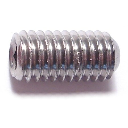 Midwest Fastener 5mm-0.80 x 10mm A2 Stainless Steel Coarse Thread Cup Point Hex Socket Headless Set Screws 8PK 79668